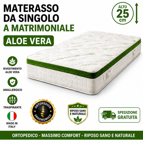 Materasso aloe vera ortopedico - materasso,