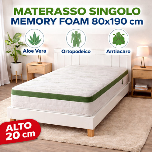 Materasso singolo memory foam - singolo,