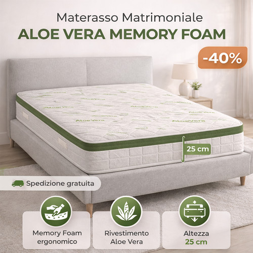 Materasso matrimoniale aloe - materasso,