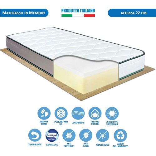 Materasso singolo memory e - materasso,
