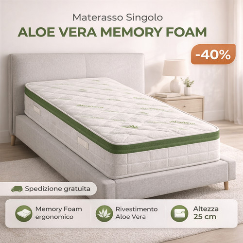 Materasso singolo aloe vera - materasso,