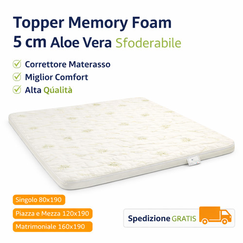 Topper memory foam 5cm - topper,